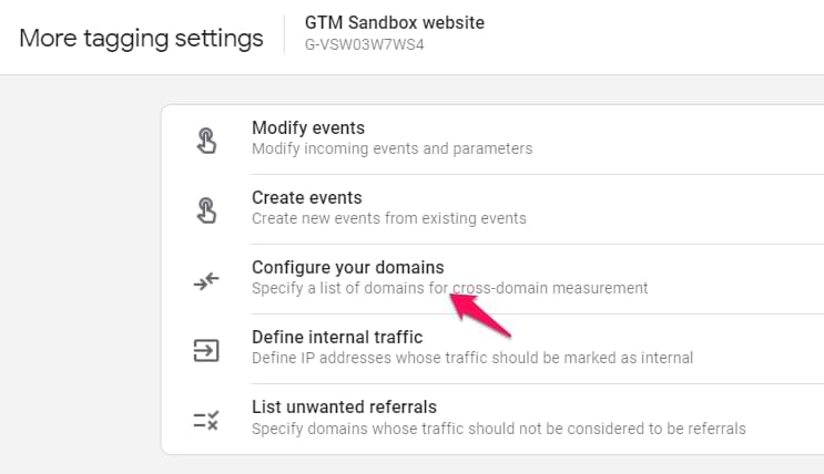 how to set up a domain in google analytics