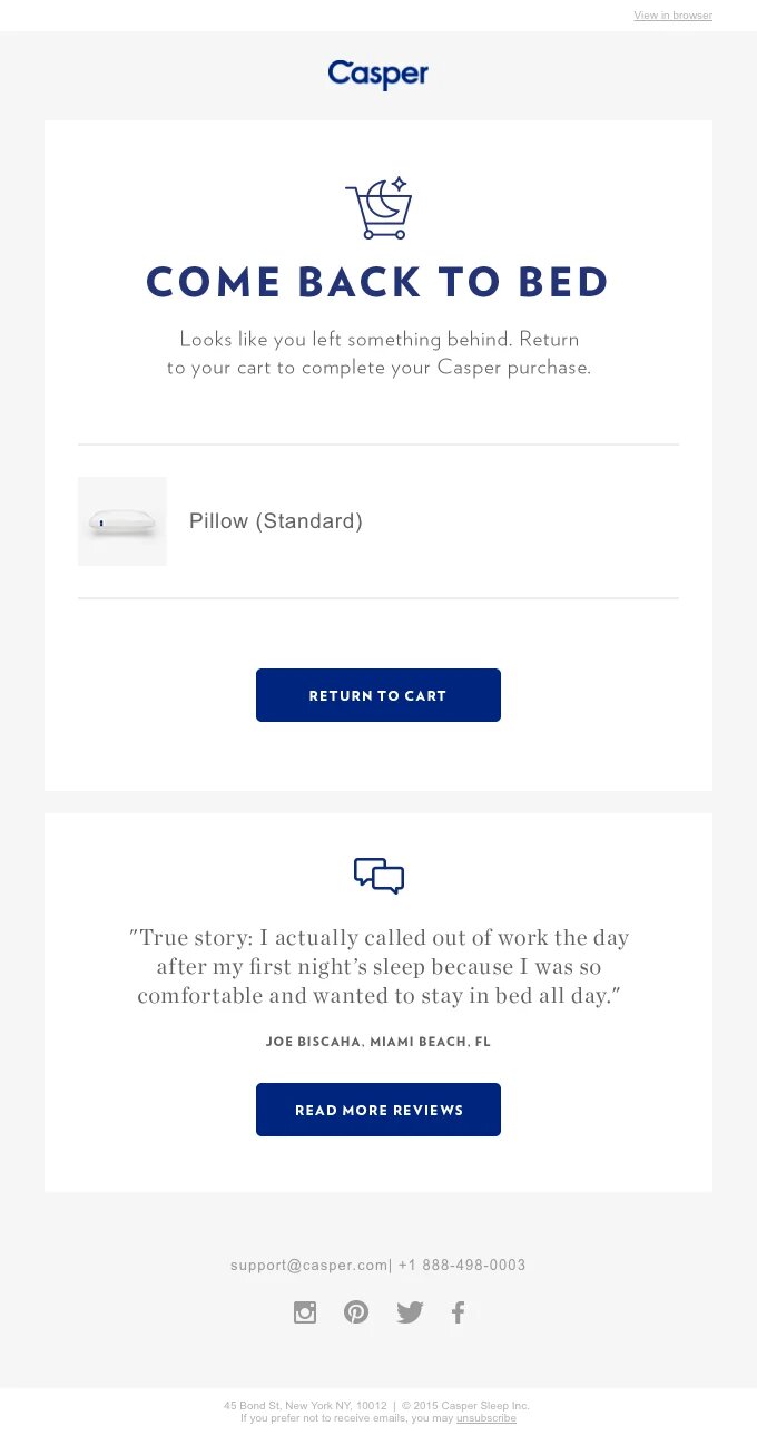 example email from casper