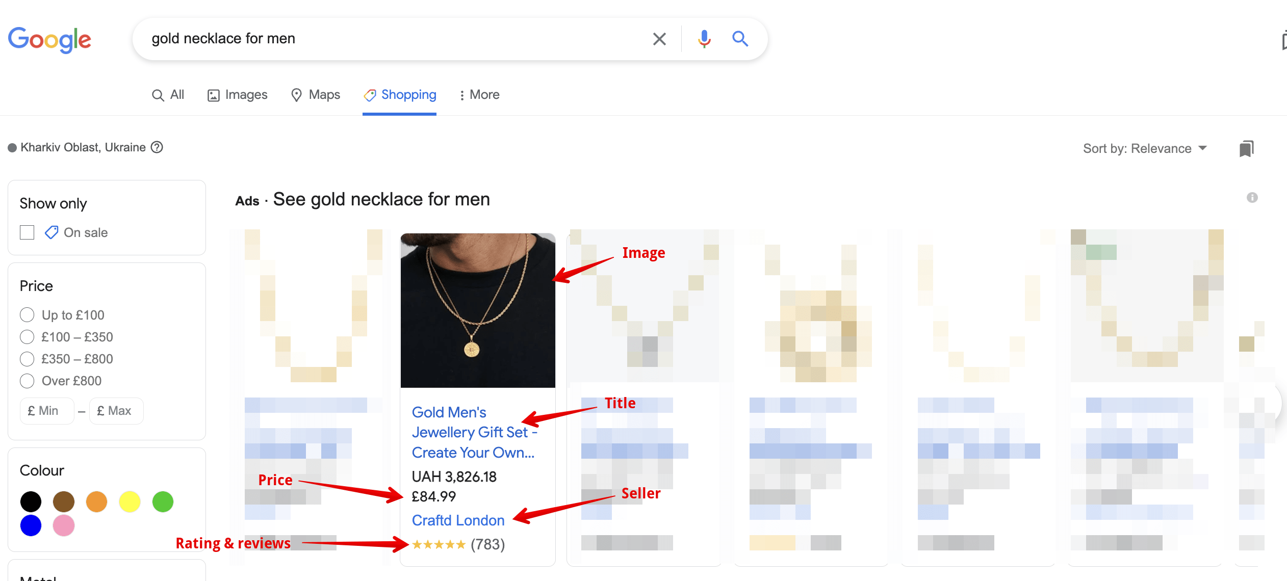 google shopping ads for jewelry