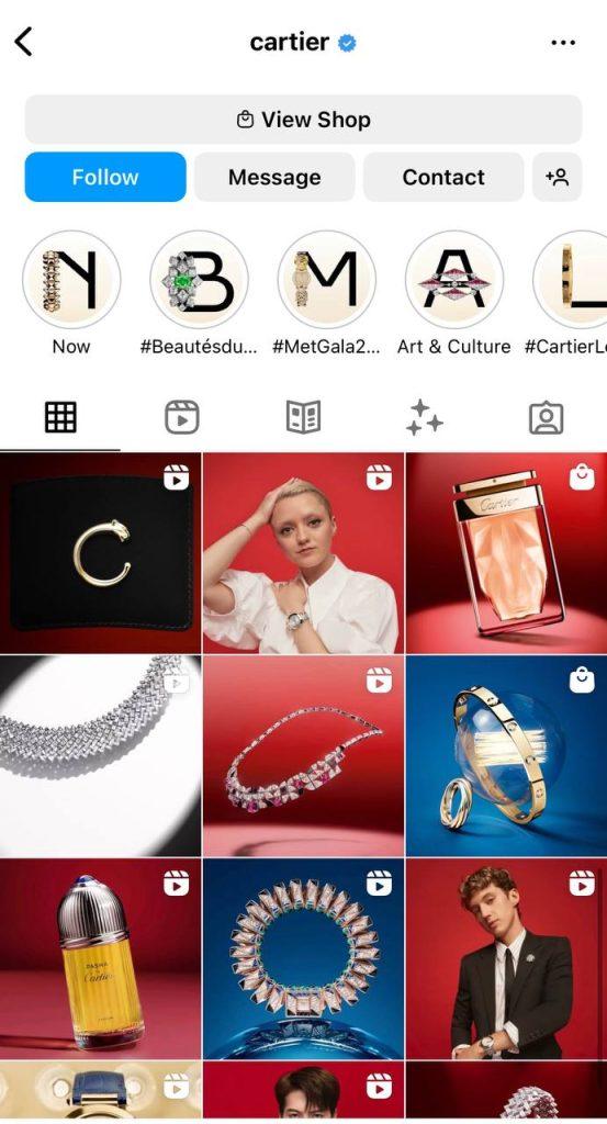 instagram for jewelry store