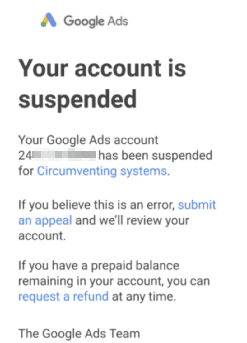 how to recover suspended google ads account