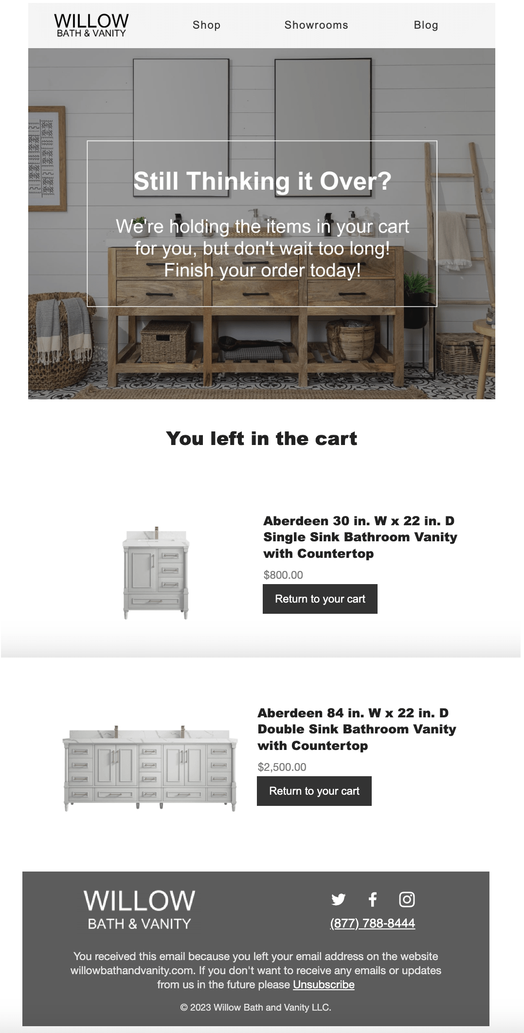 Email marketing for furniture stores