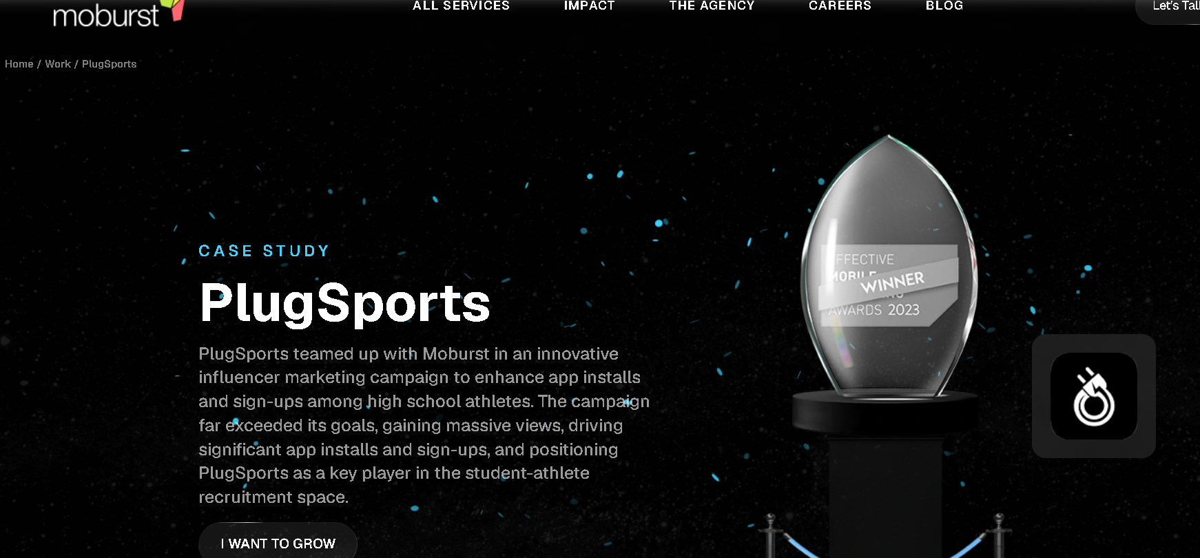 Moburst PlugSports Paid Advertisment