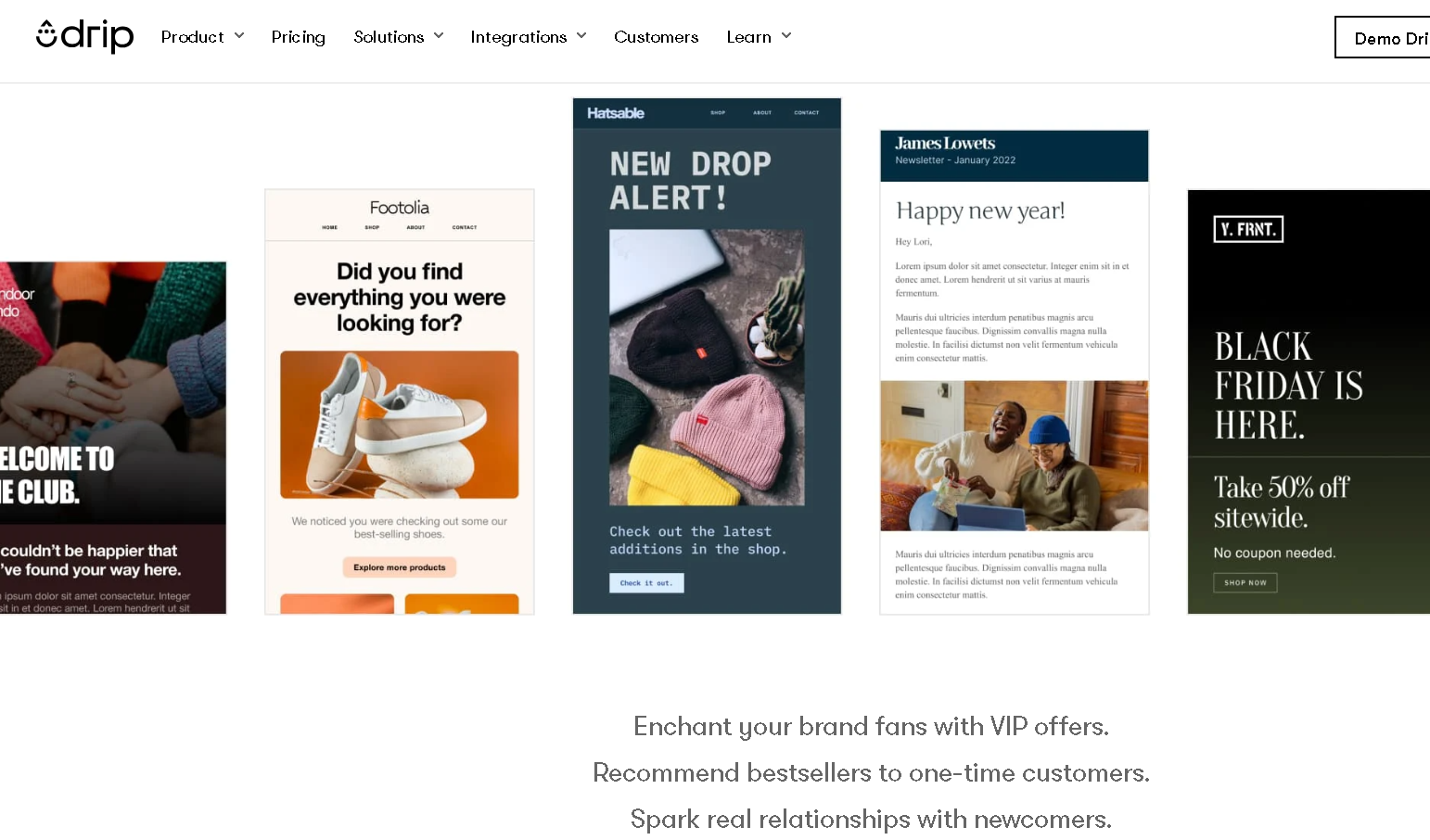 Drip E-Commerce Marketing Campaigns